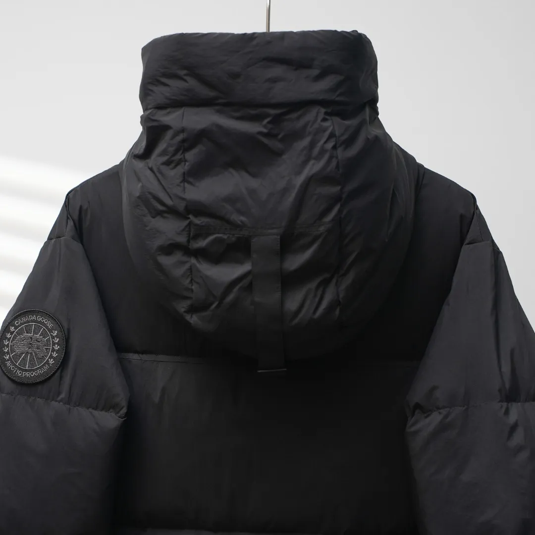 P1060 CANADA GOOSE丨Canada Goose 2800 Long Armband Hooded Down Jacket Color: Black Black Label Size: XS-XXL
